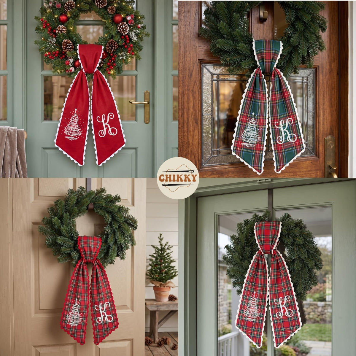 Christmas Personalized Wreath Sash — image 6