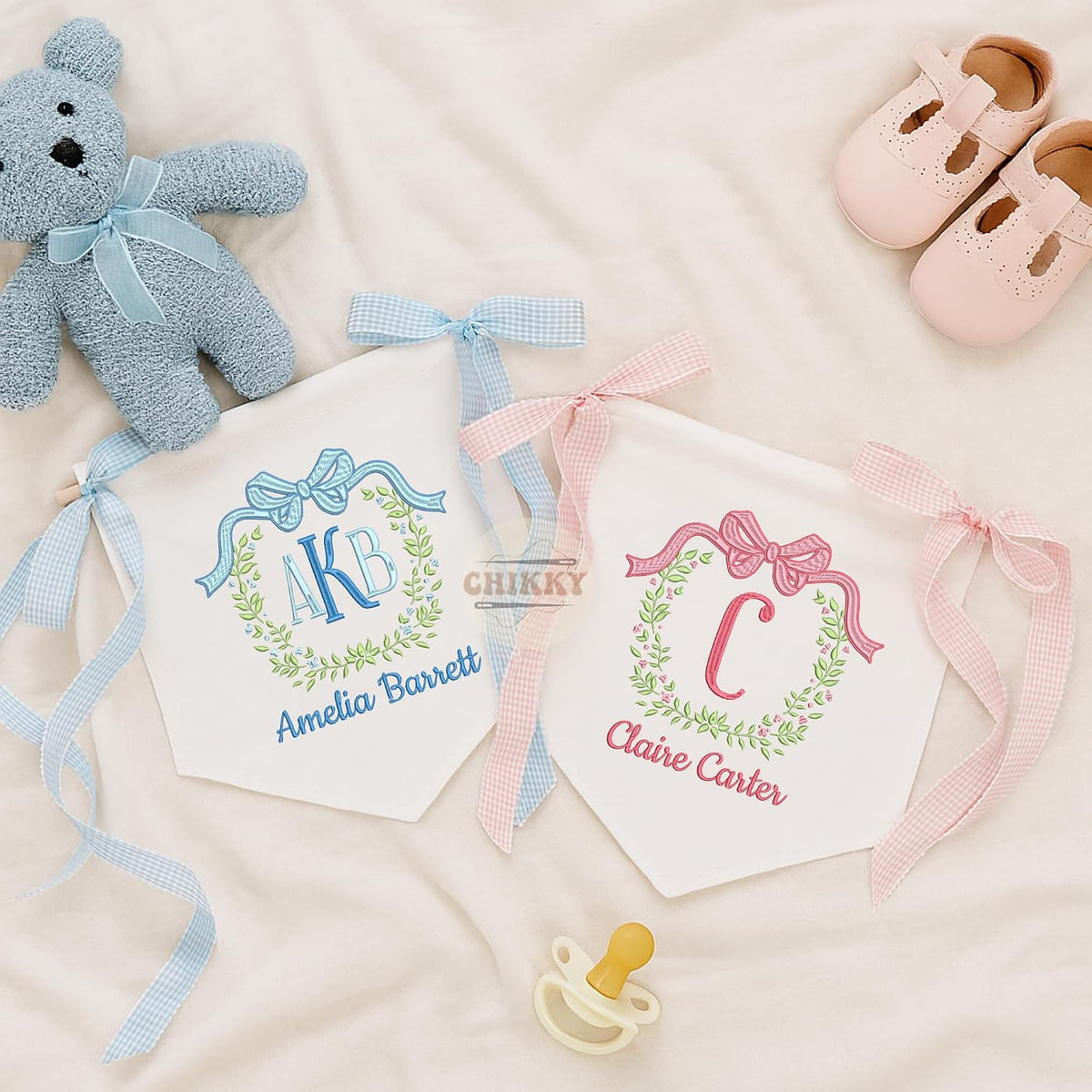 Personalized Embroidered Baby Name Banner — 4 — image 2