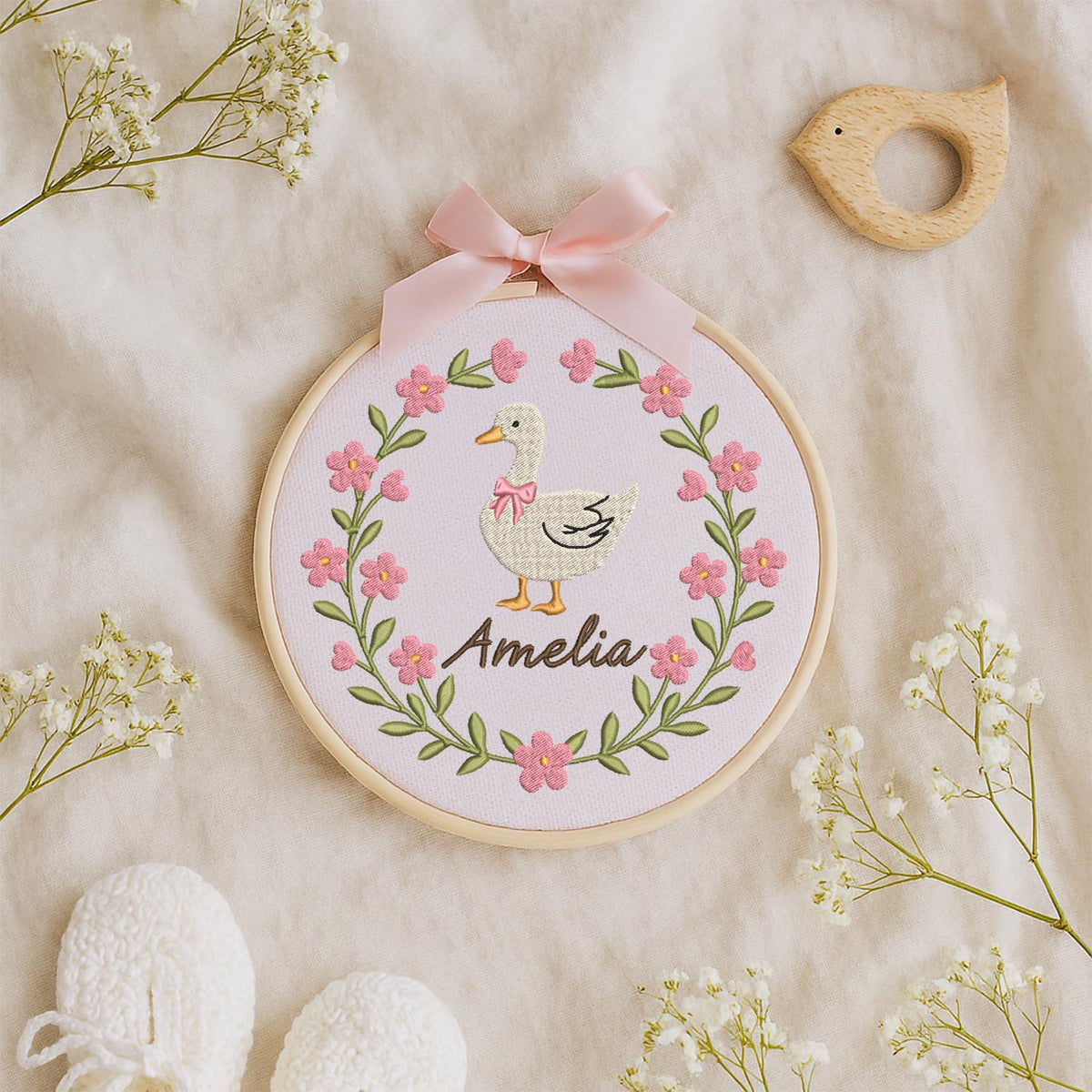 Personalized Embroidered Baby Name Hoop — 6 — image 8