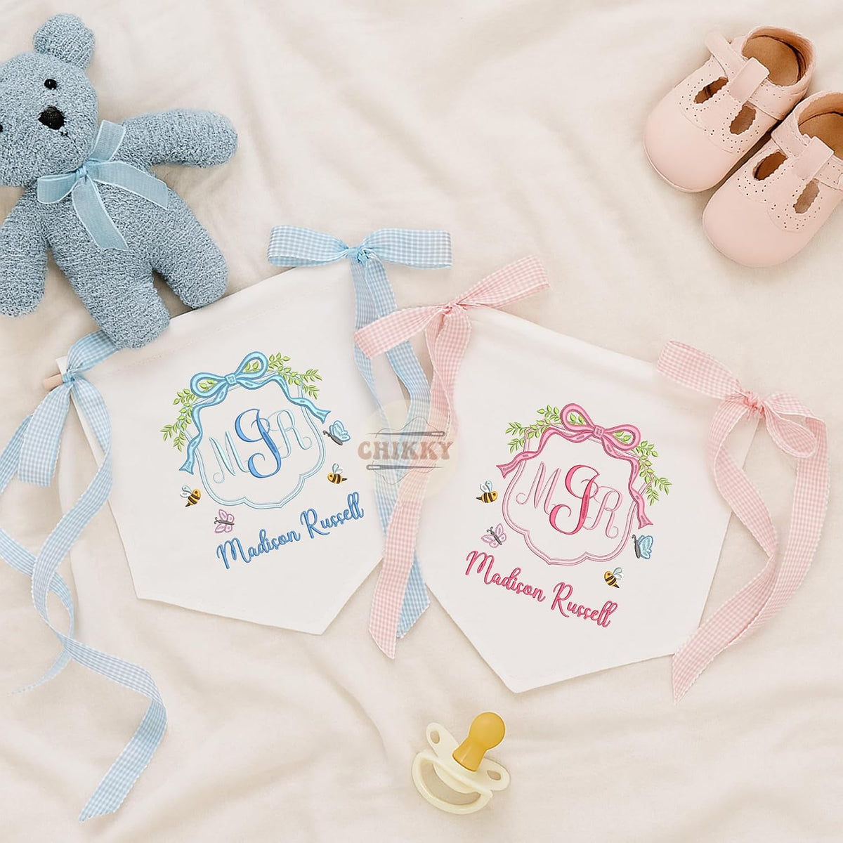 Personalized Embroidered Baby Name Banner — 2 — image 3