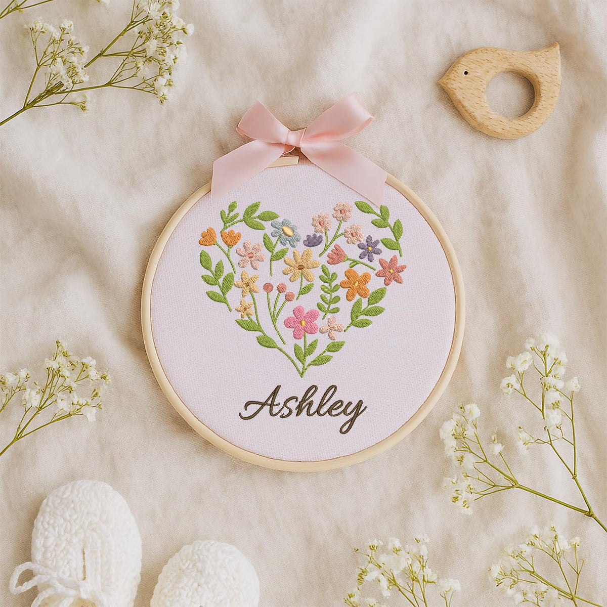 Personalized Embroidered Baby Name Hoop — 5 — image 8