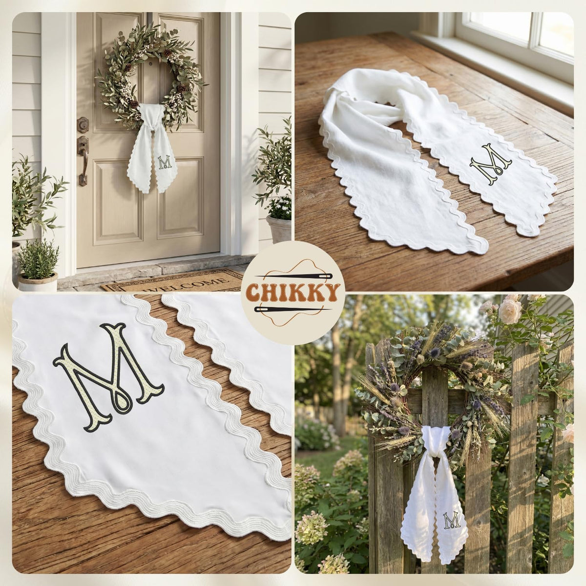 Christmas Personalized Wreath Sash — image 3
