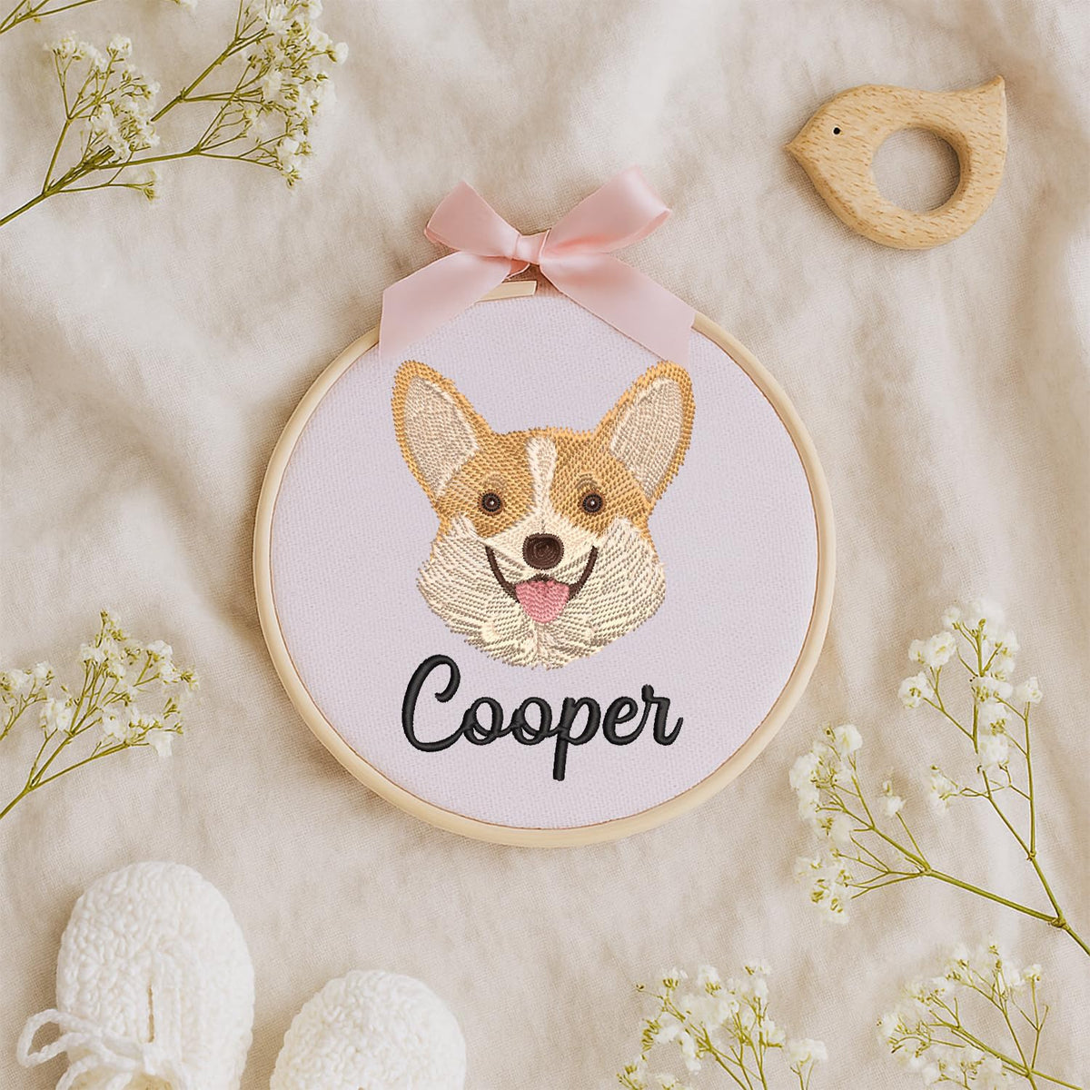Personalized Embroidered Baby Name Hoop — 10 — image 8
