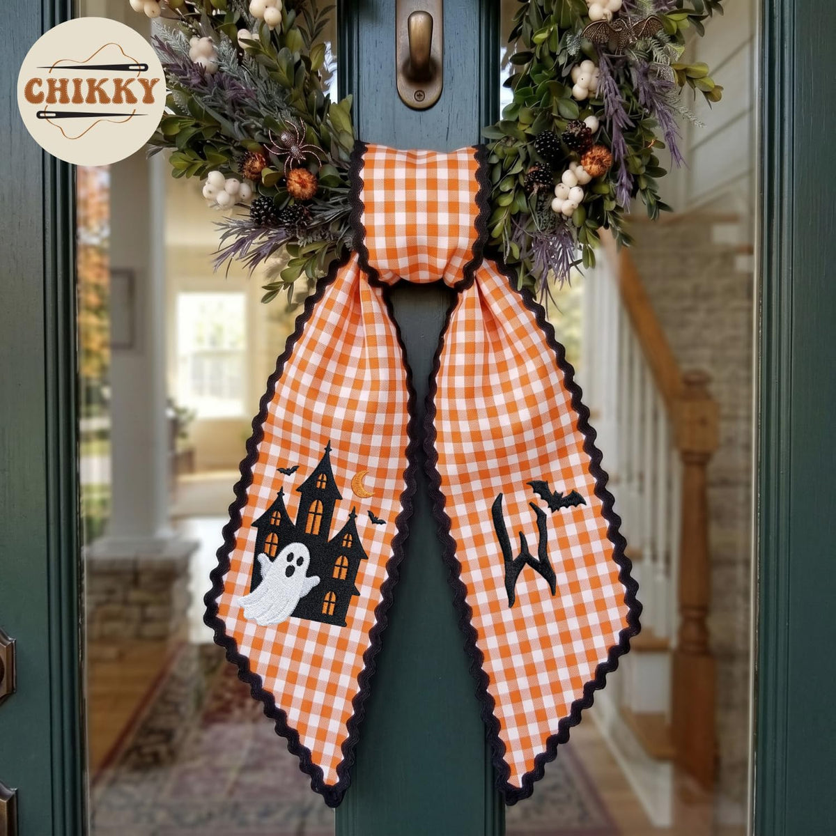 Halloween Personalized Wreath Sash — image 4