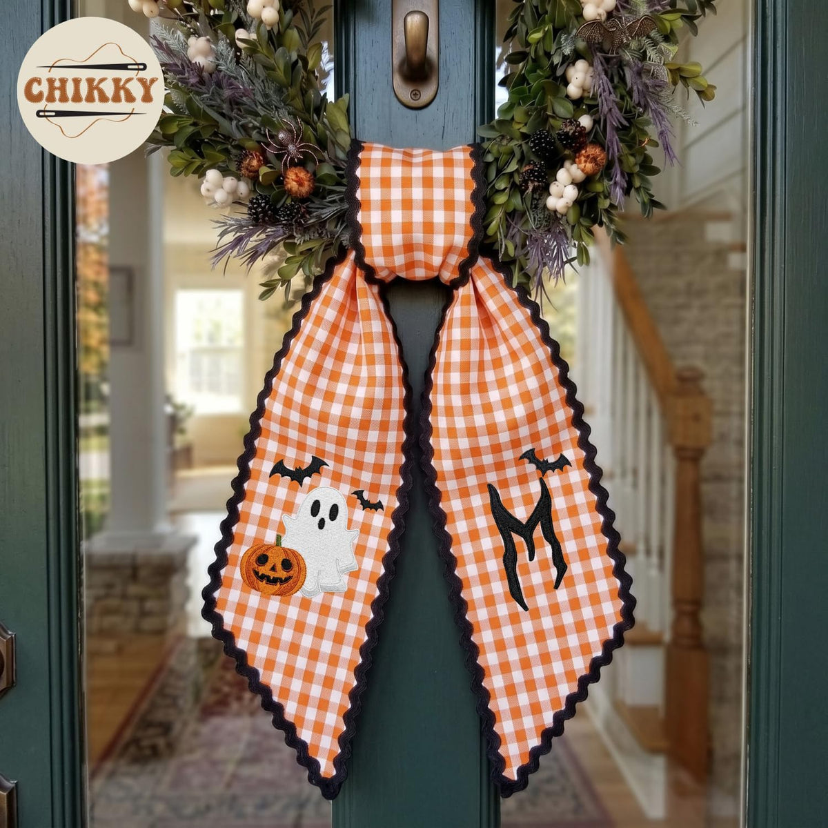 Halloween Personalized Wreath Sash — image 3
