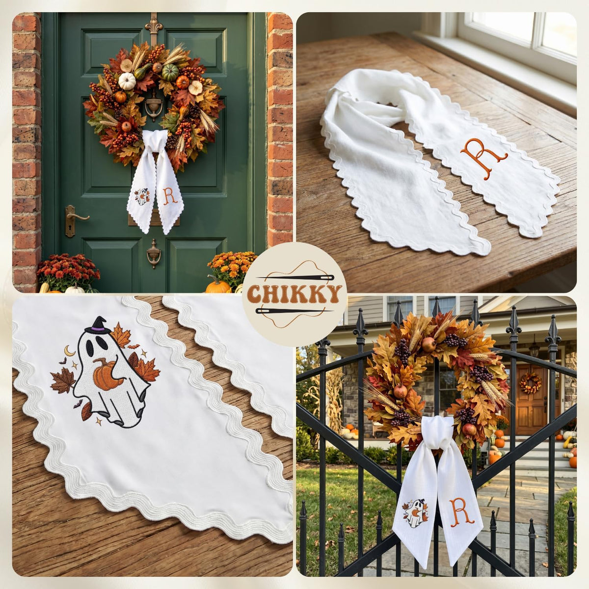 Halloween Personalized Wreath Sash — image 3