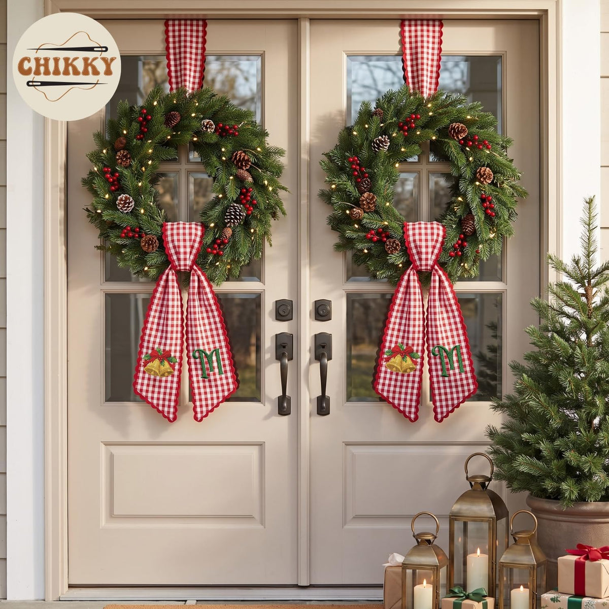 Christmas Personalized Wreath Sash — image 3