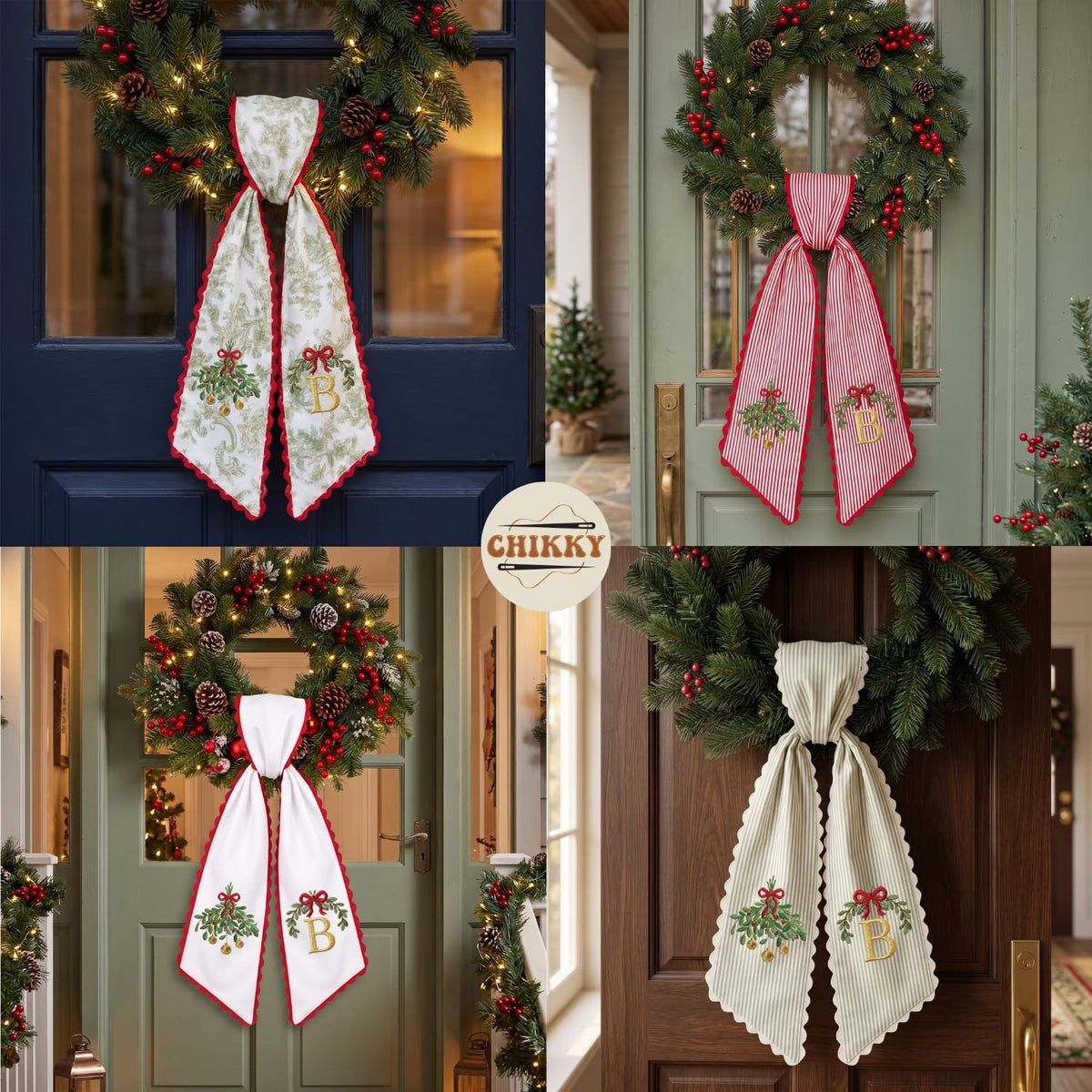 Christmas Personalized Wreath Sash — image 6