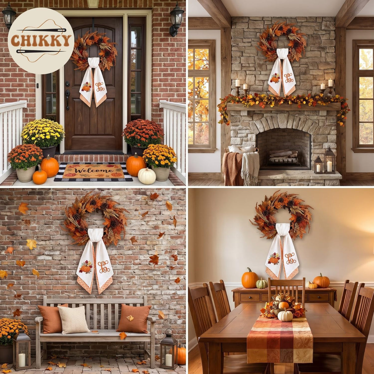 Halloween Personalized Wreath Sash — image 5