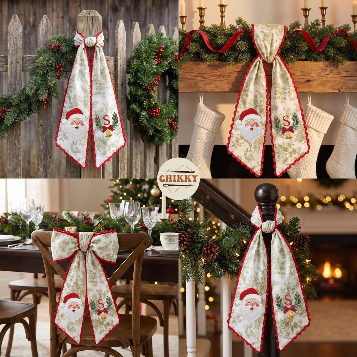 Christmas Personalized Wreath Sash — image 5