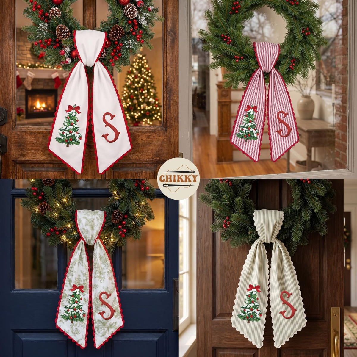 Christmas Personalized Wreath Sash — image 7