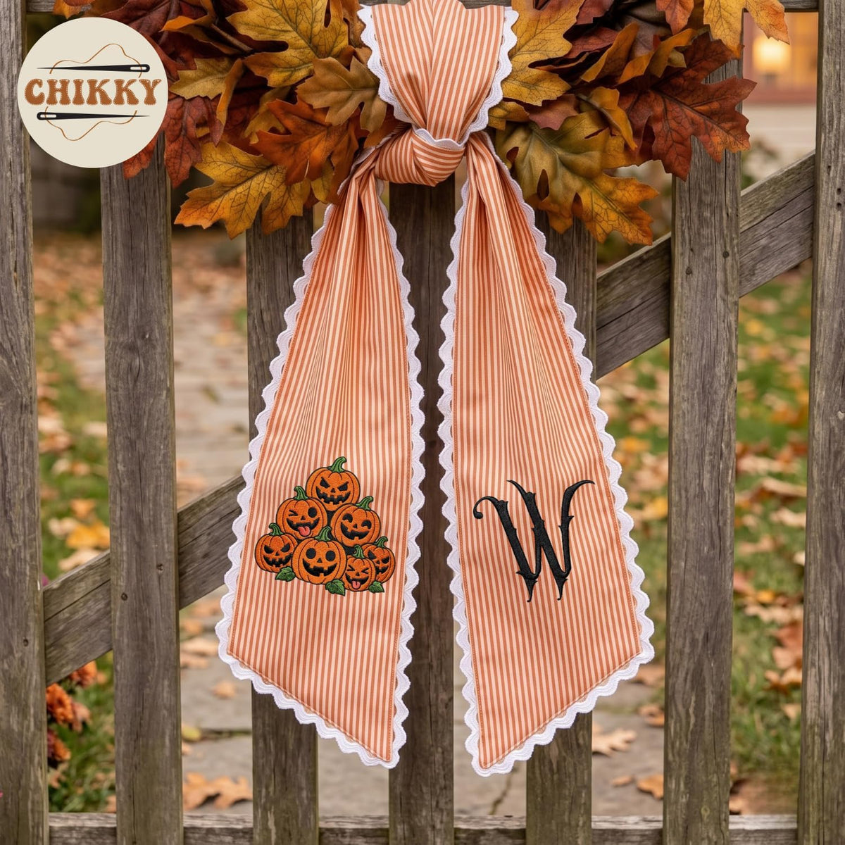 Halloween Personalized Wreath Sash — image 3