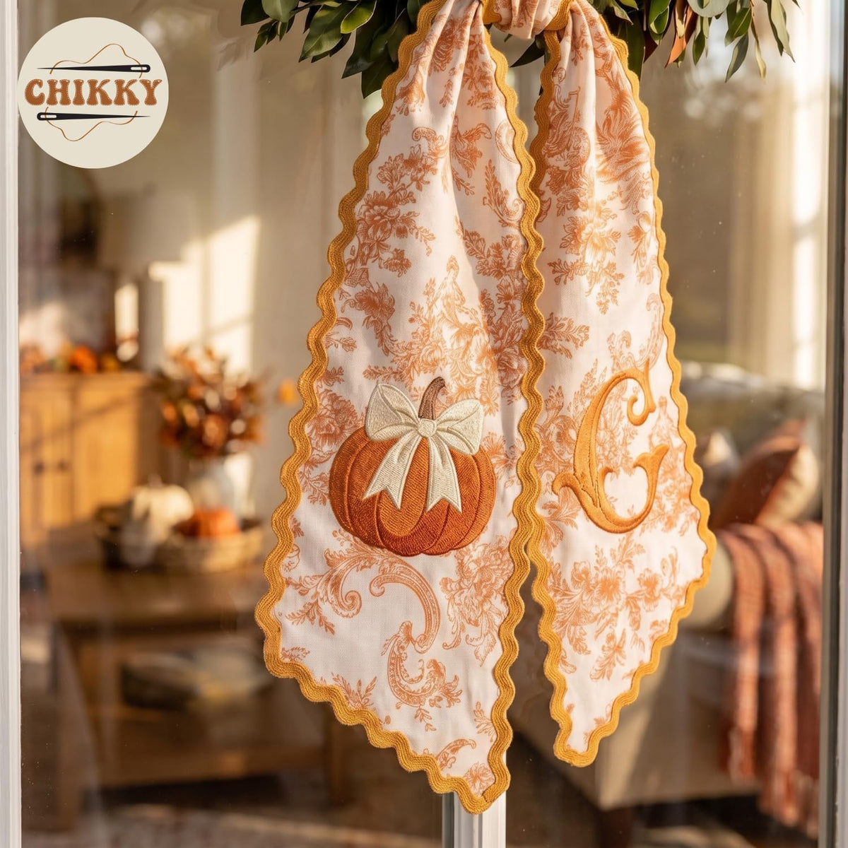 Halloween Personalized Wreath Sash — image 4