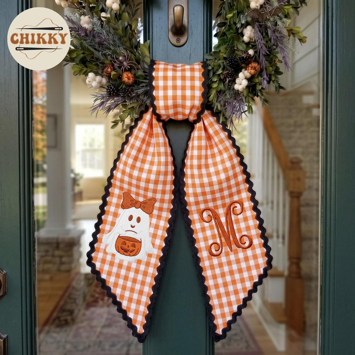 Halloween Personalized Wreath Sash — image 5