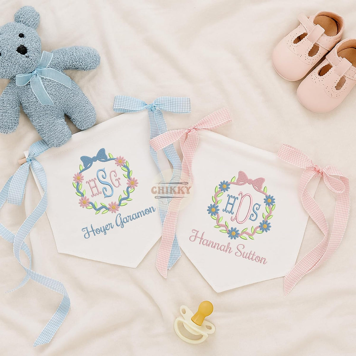 Personalized Embroidered Baby Name Banner — 1 — image 2