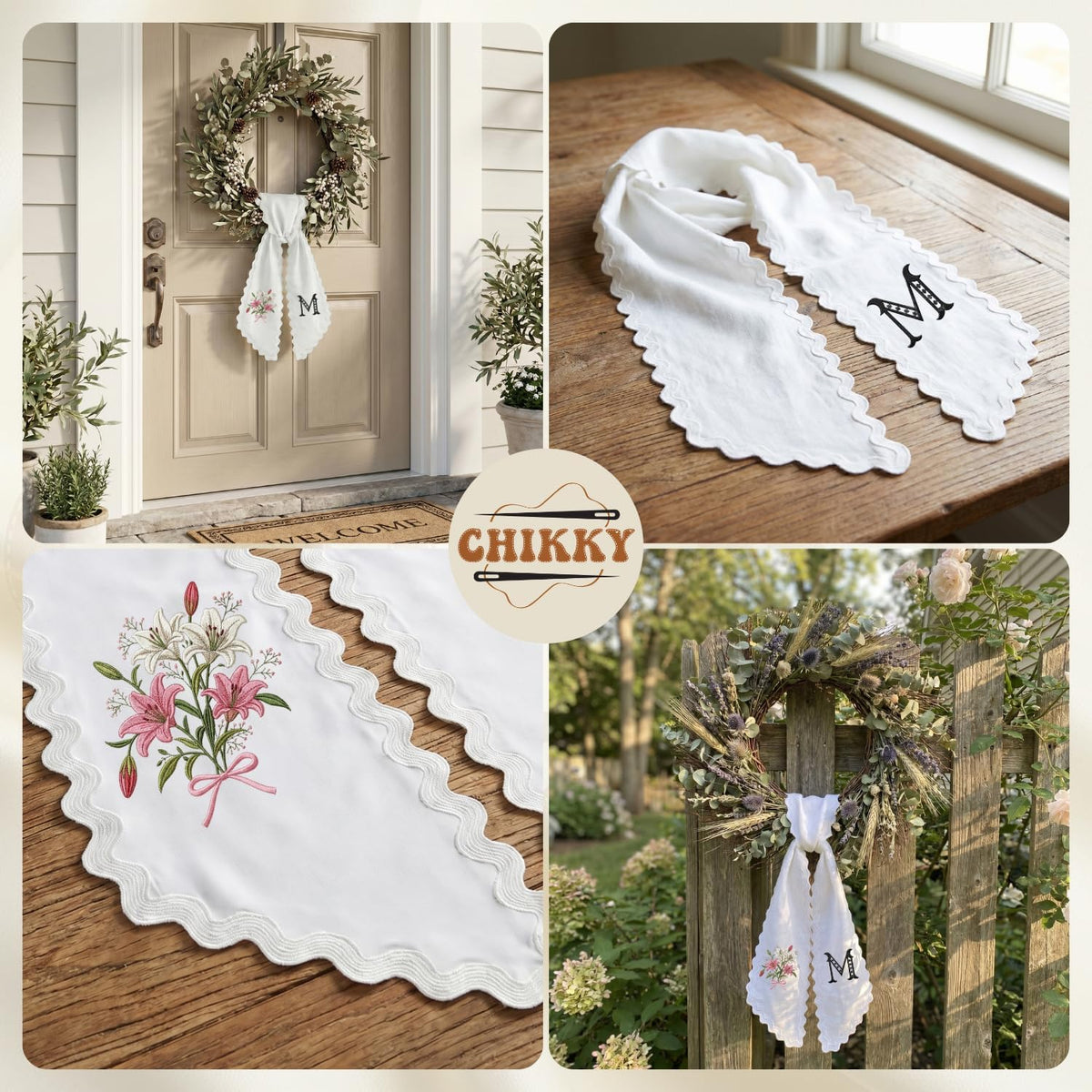 Christmas Personalized Wreath Sash — image 8