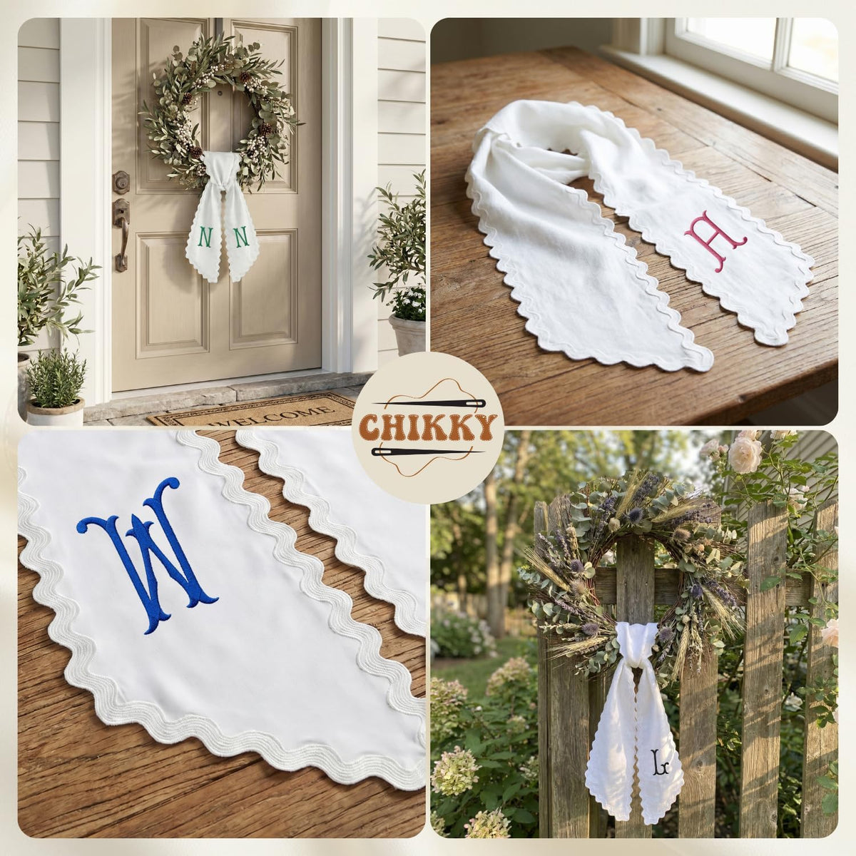 Christmas Personalized Wreath Sash — image 3