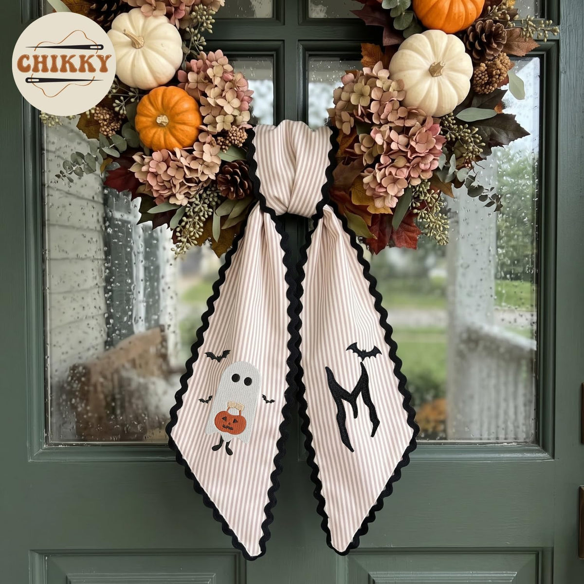 Halloween Personalized Wreath Sash — image 4