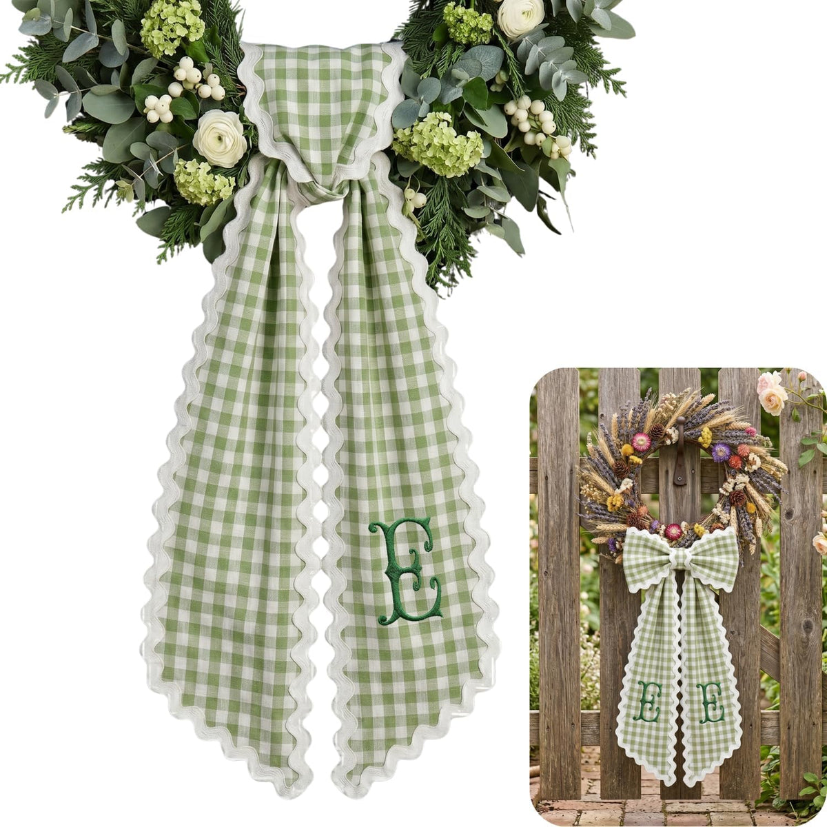 Christmas Personalized Wreath Sash