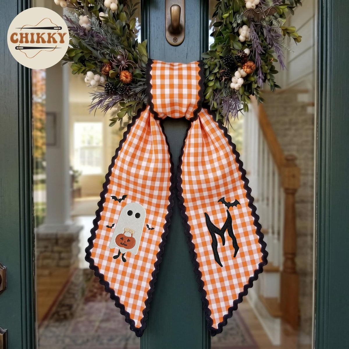 Halloween Personalized Wreath Sash — image 5