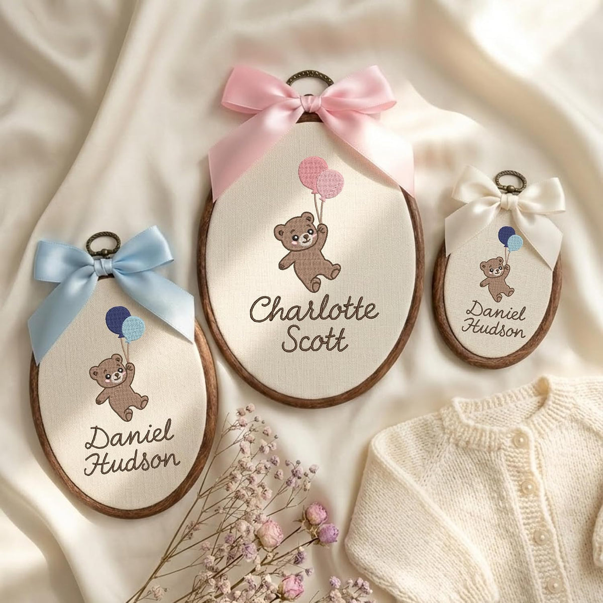 Personalized Embroidered Baby Name Hoop — 10 — image 2