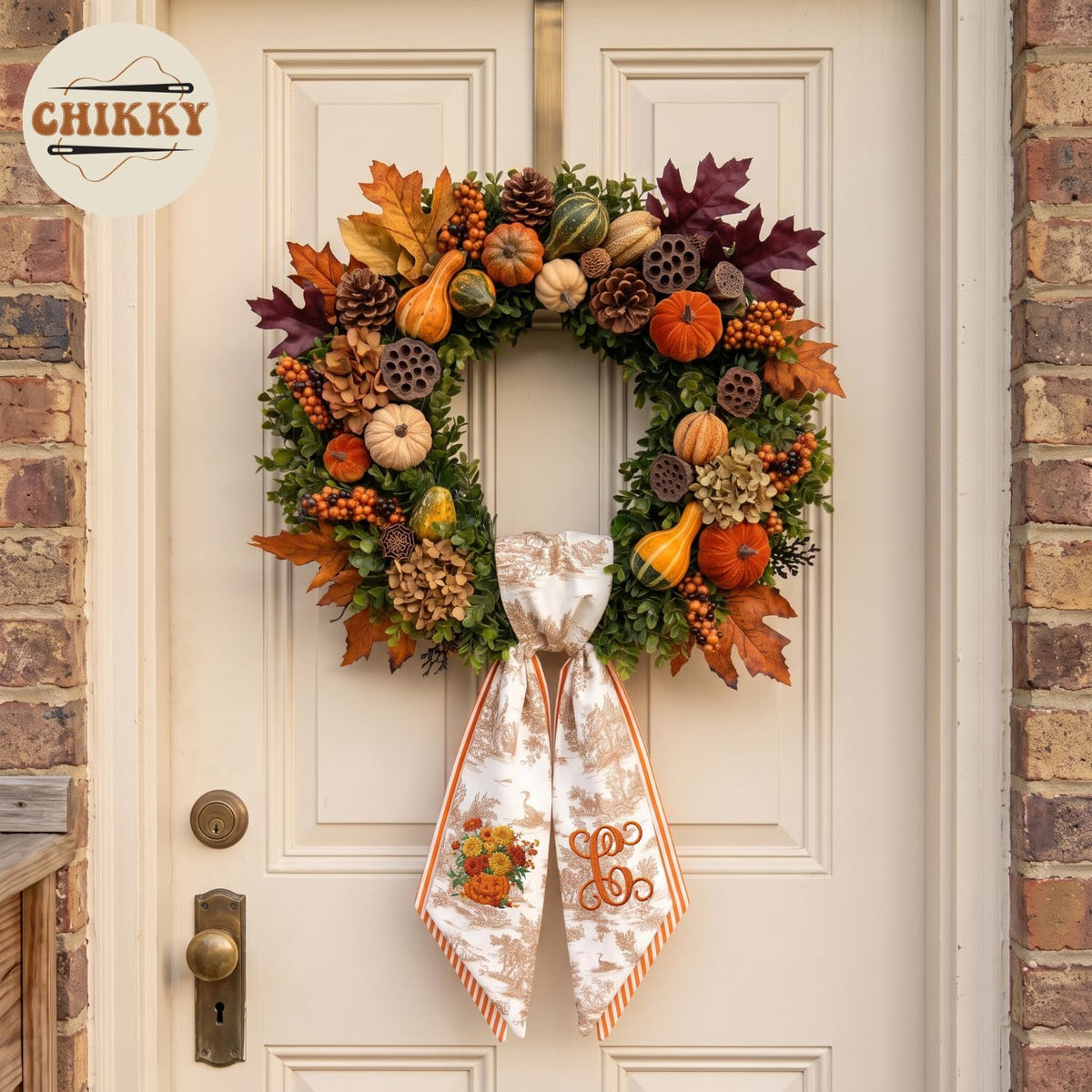 Halloween Personalized Wreath Sash — image 4