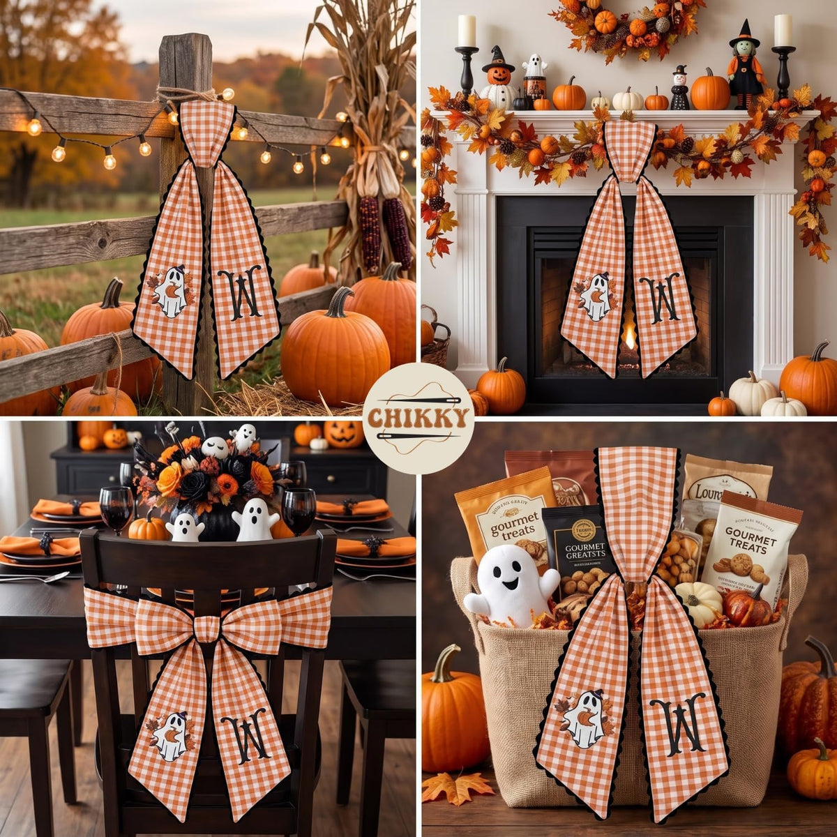 Halloween Personalized Wreath Sash — image 5