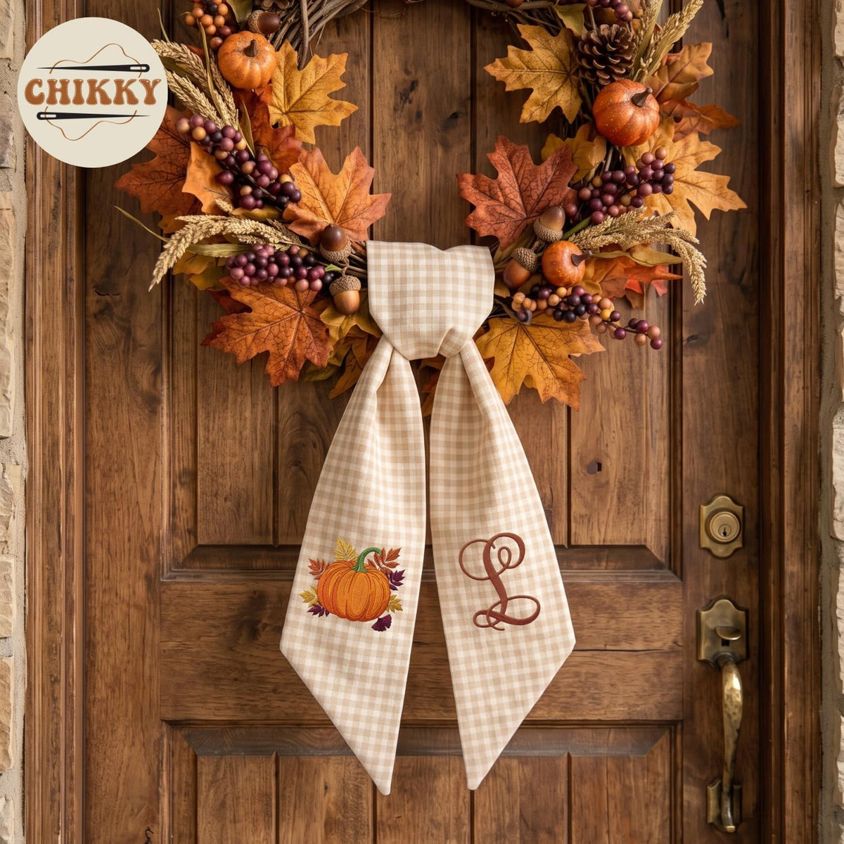 Halloween Personalized Wreath Sash — image 4