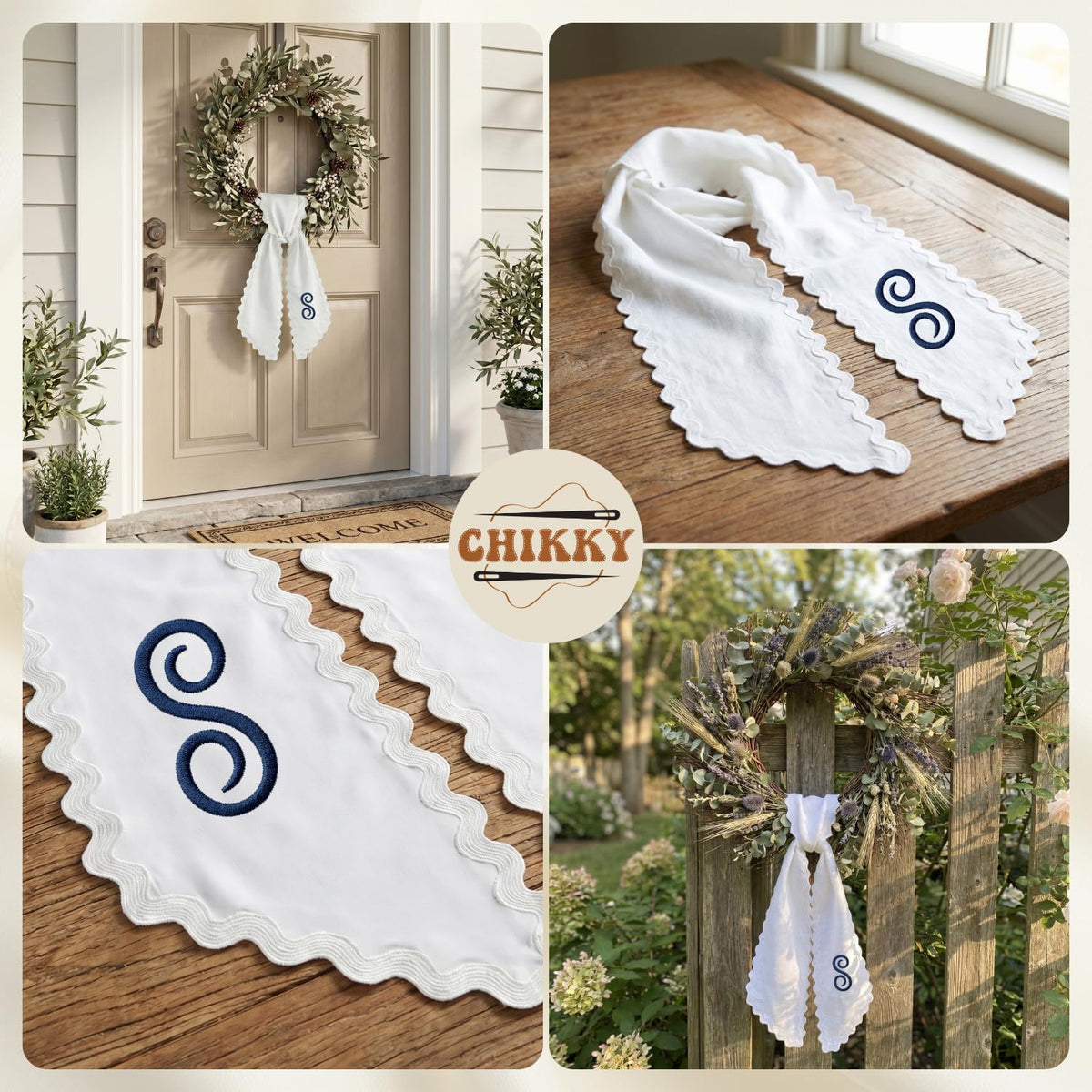 Christmas Personalized Wreath Sash — image 4
