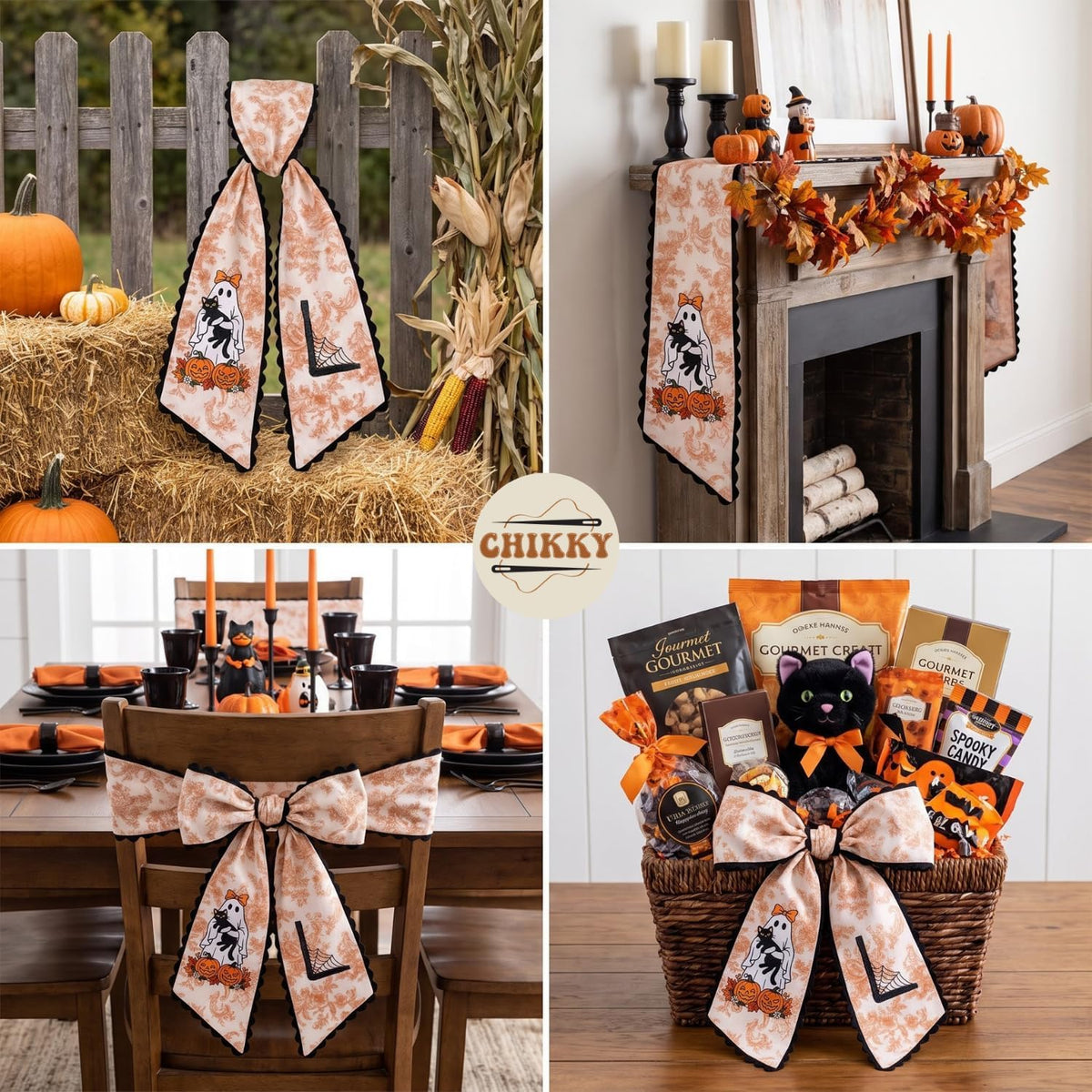 Halloween Personalized Wreath Sash — image 5
