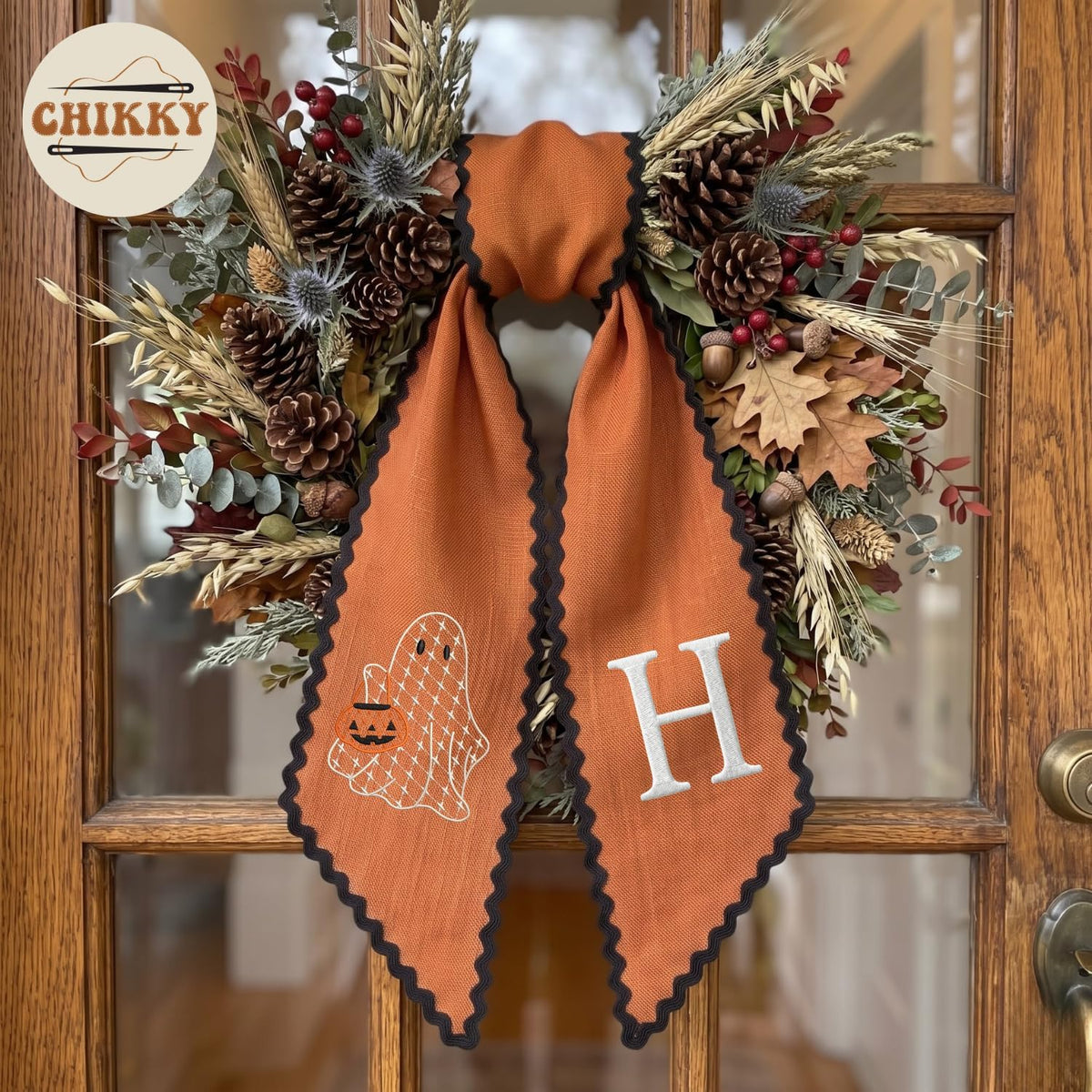 Halloween Personalized Wreath Sash — image 2