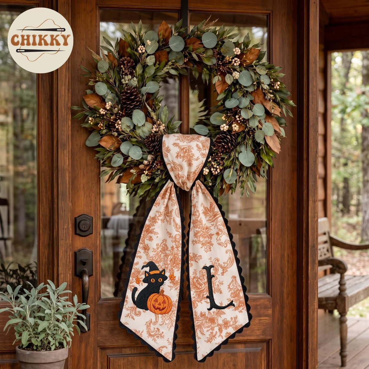 Halloween Personalized Wreath Sash — image 4