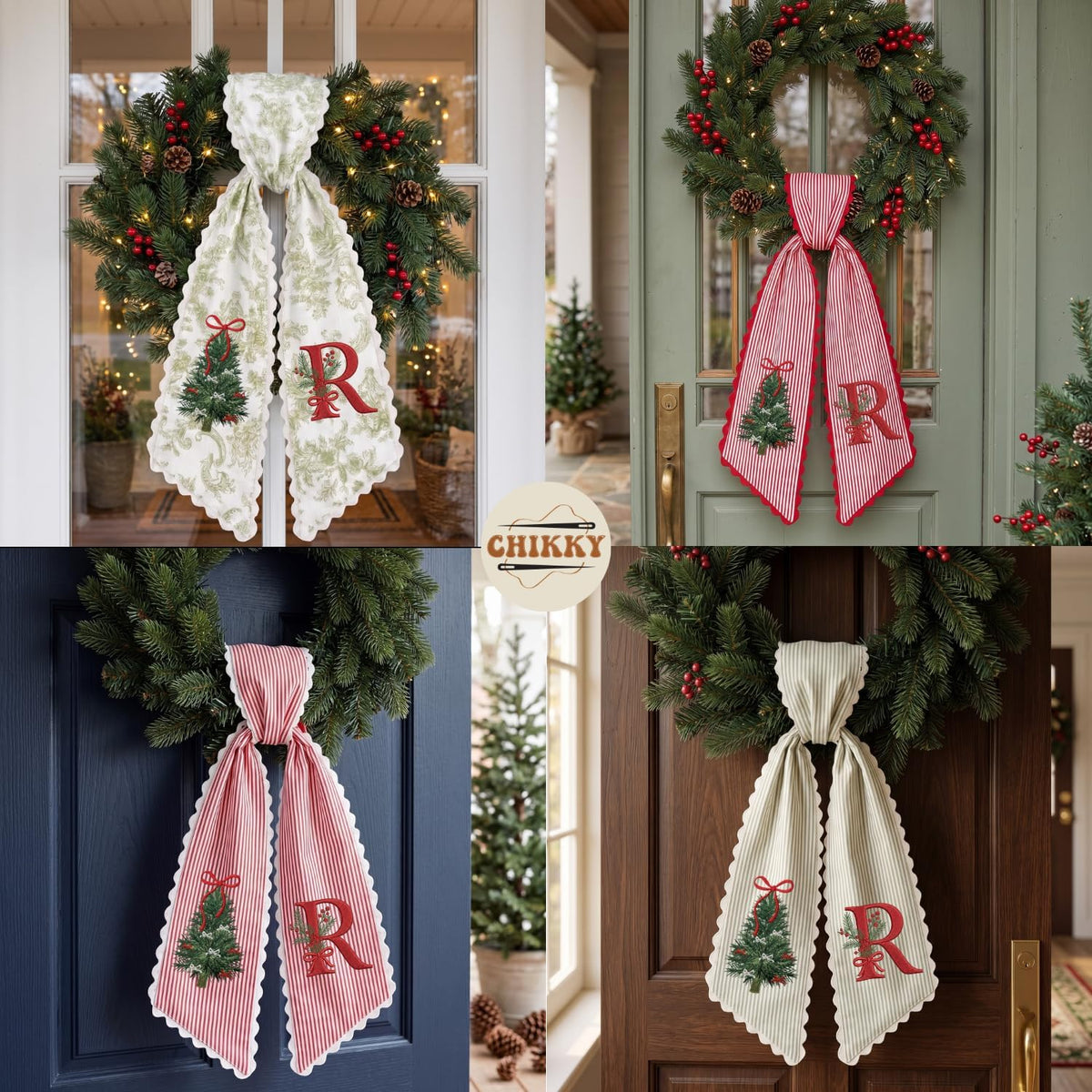 Christmas Personalized Wreath Sash — image 6