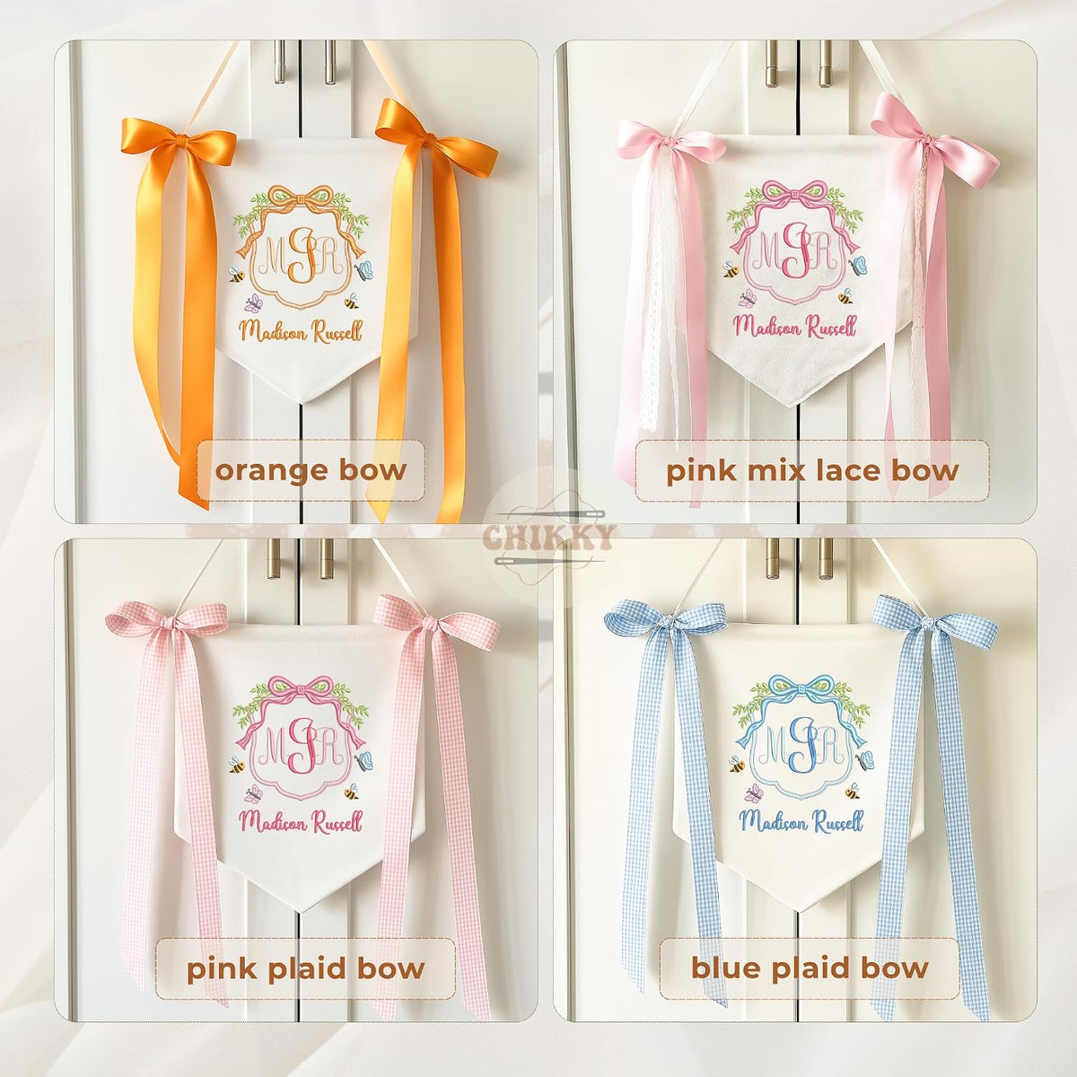 Personalized Embroidered Baby Name Banner — 2 — image 7