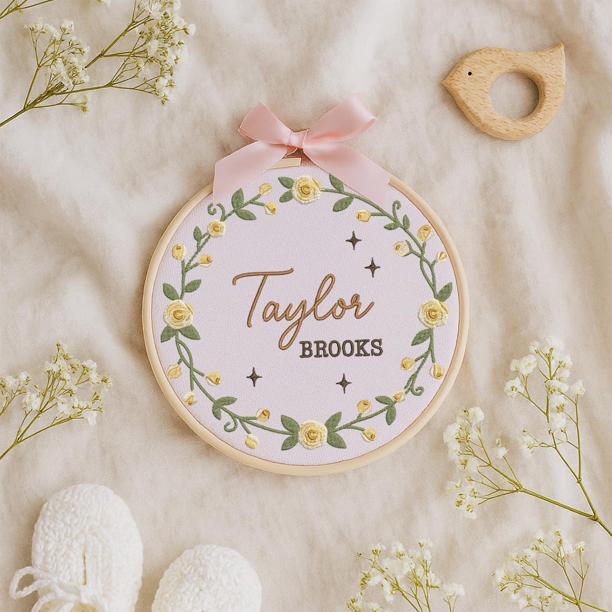 Personalized Embroidered Baby Name Hoop — 5 — image 8