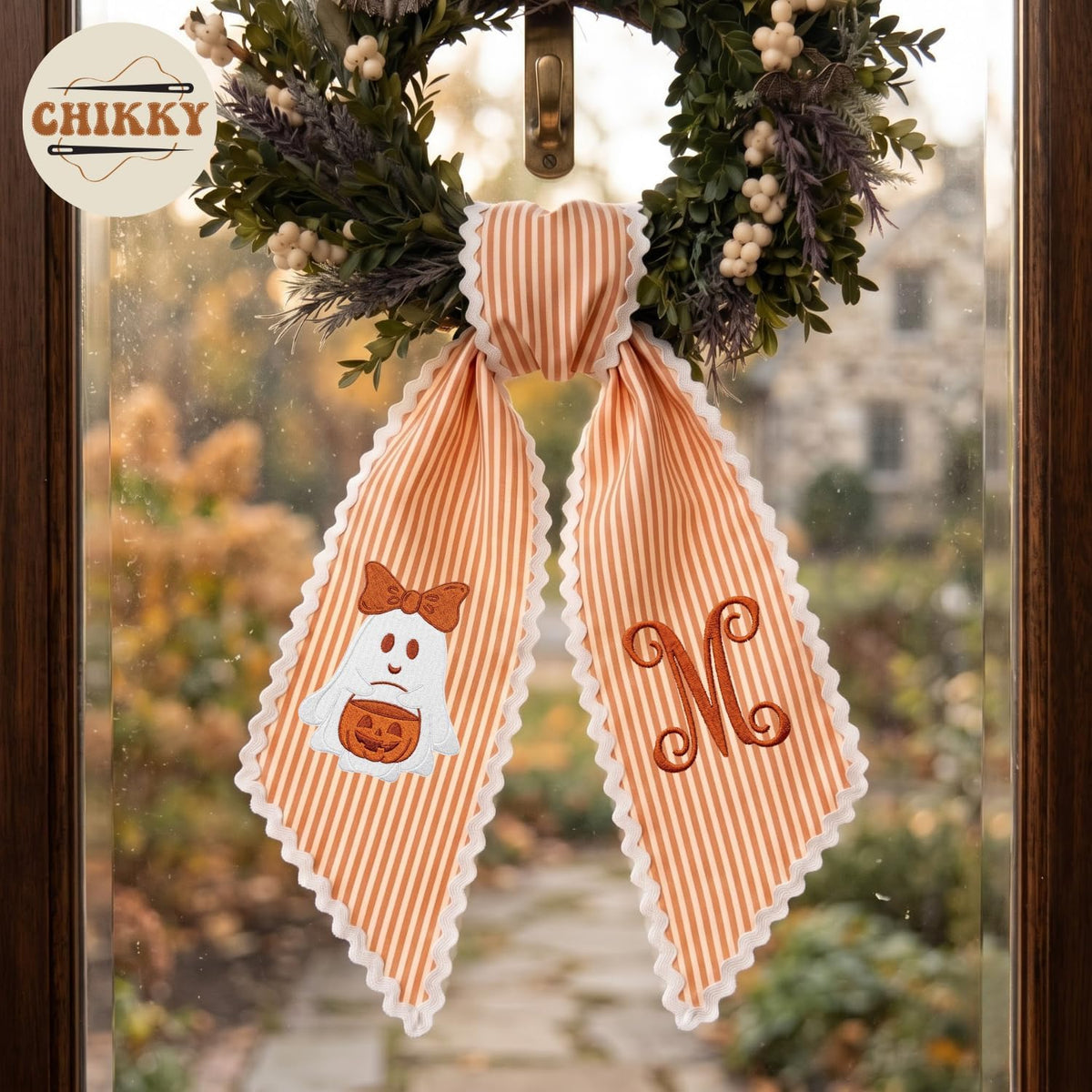 Halloween Personalized Wreath Sash — image 3