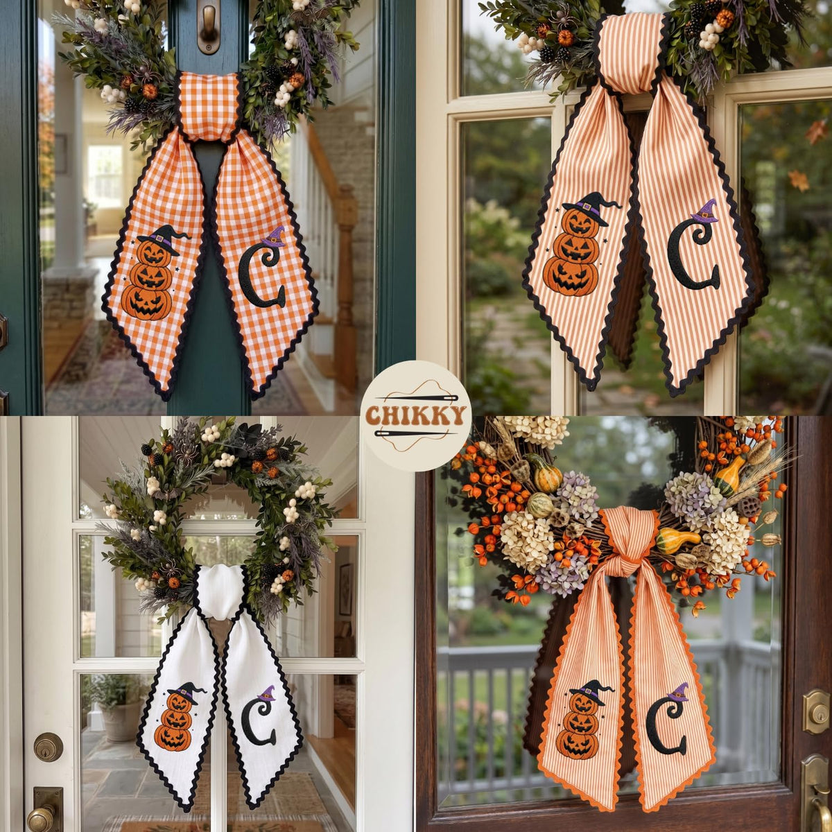 Halloween Personalized Wreath Sash — image 7