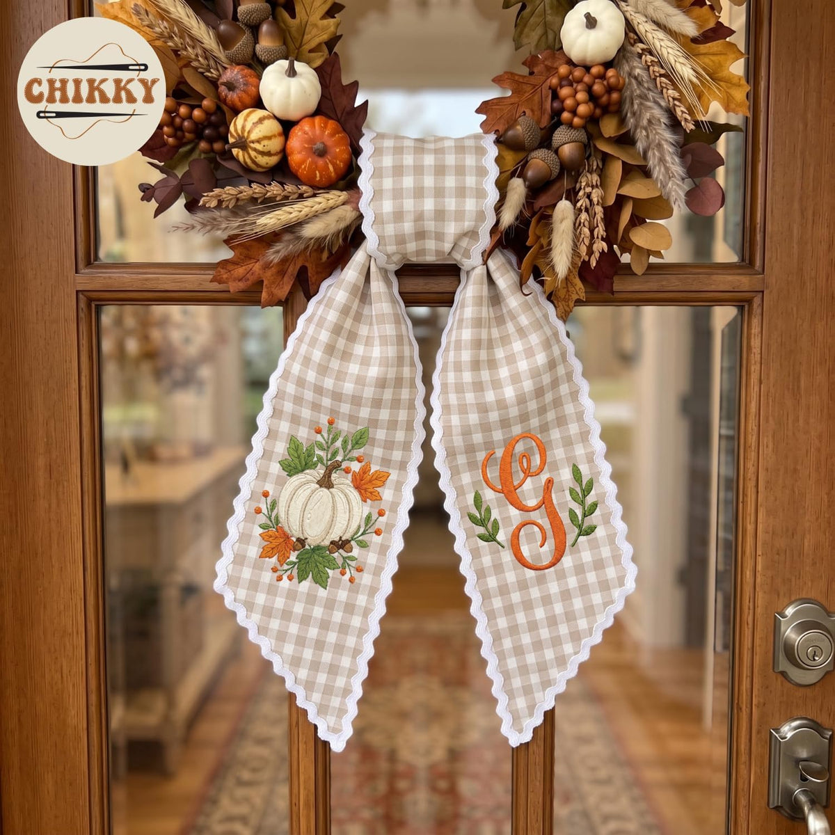 Halloween Personalized Wreath Sash — image 3
