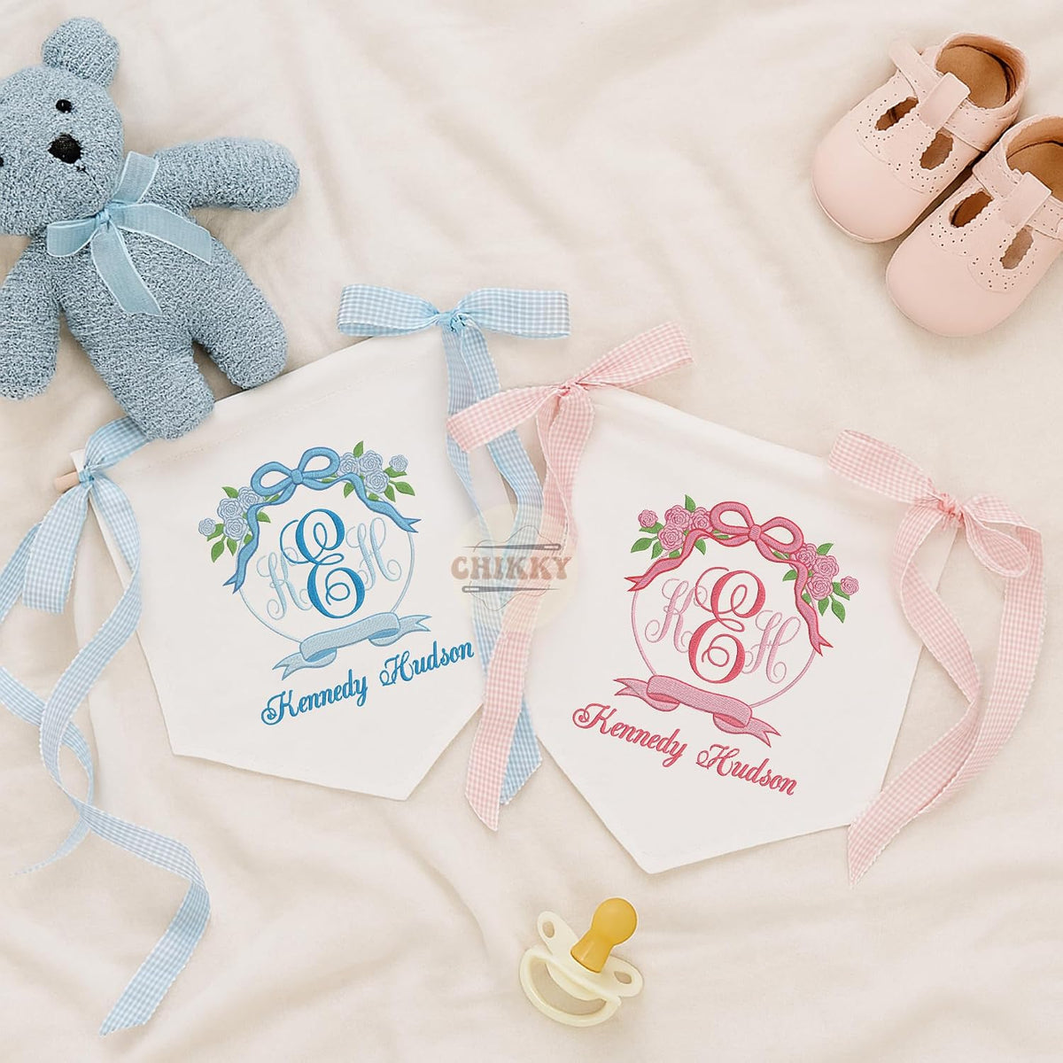Personalized Embroidered Baby Name Banner — 3 — image 3