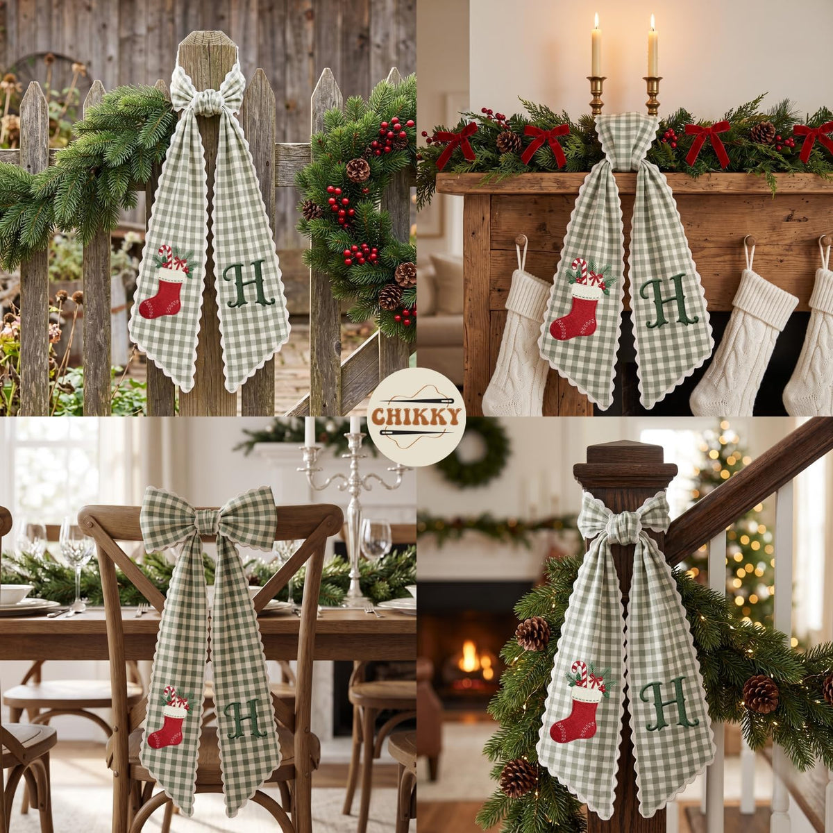 Christmas Personalized Wreath Sash — image 5