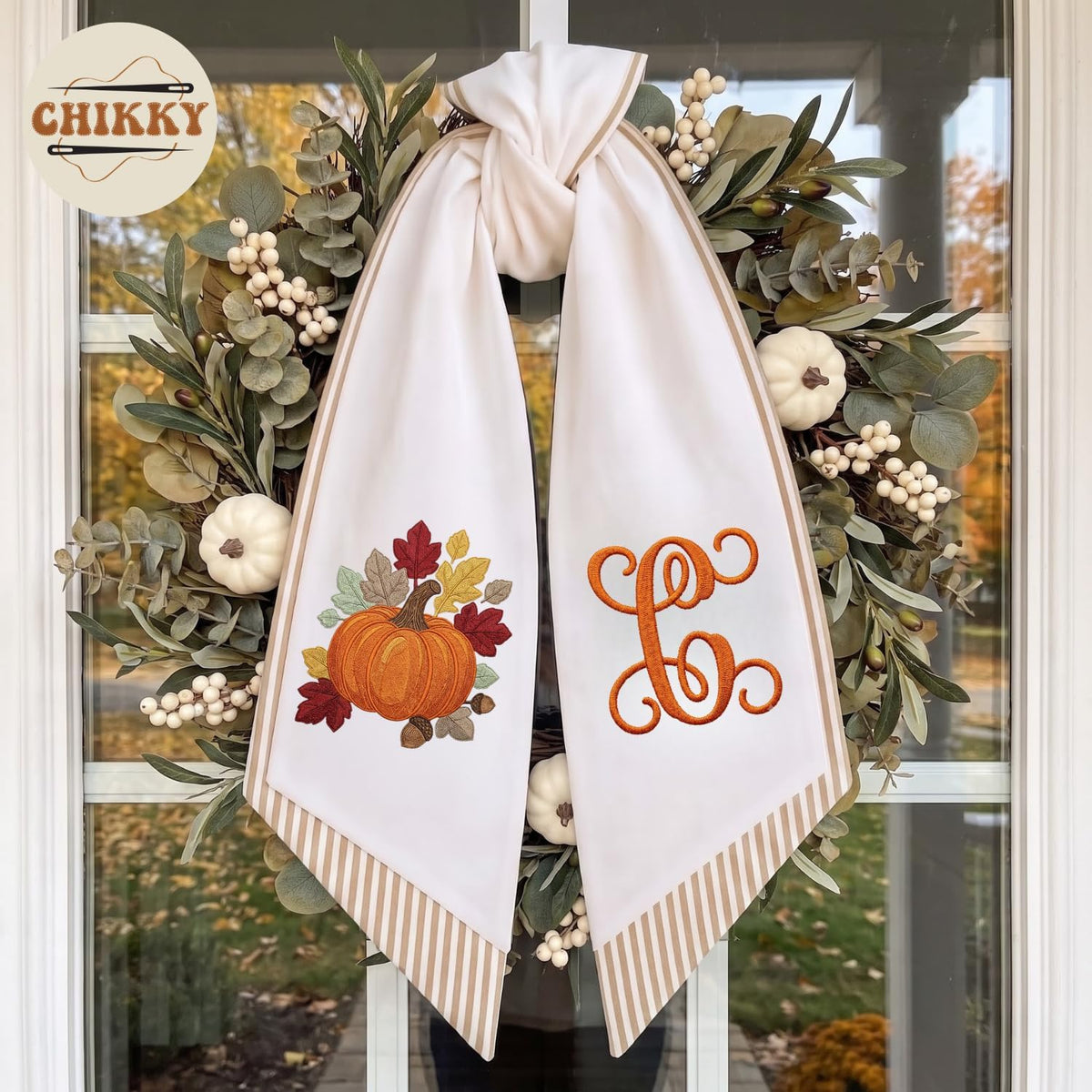 Halloween Personalized Wreath Sash — image 2