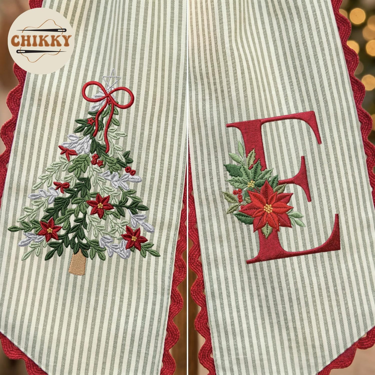 Christmas Personalized Wreath Sash — image 4