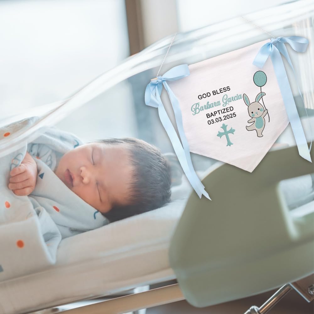 Personalized Embroidered Baby Name Banner — 3 — image 8