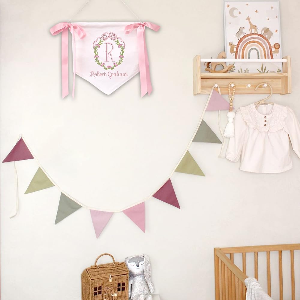 Personalized Embroidered Baby Name Banner — 8 — image 8