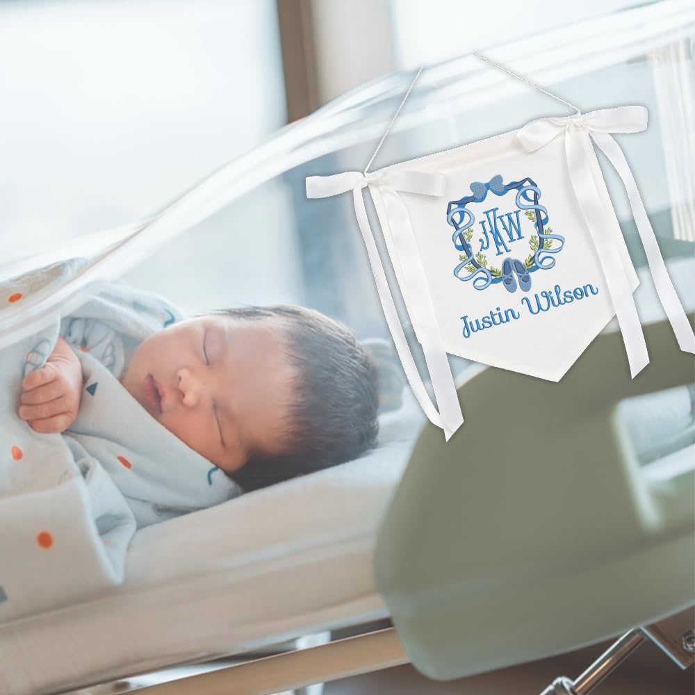 Personalized Embroidered Baby Name Banner — 2 — image 8