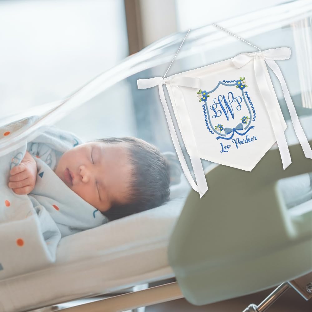 Personalized Embroidered Baby Name Banner — 2 — image 8