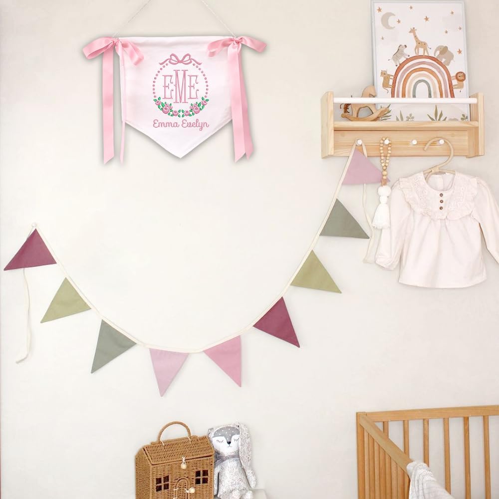 Personalized Embroidered Baby Name Banner — 7 — image 8