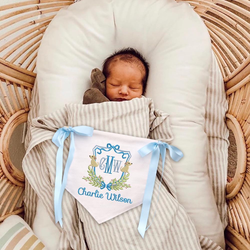 Personalized Embroidered Baby Name Banner — 1 — image 2