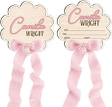 Personalized Wooden Birth Announcement Sign — 2 - flower