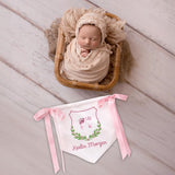 Personalized Embroidered Baby Name Banner — 4 - footprint — image 9